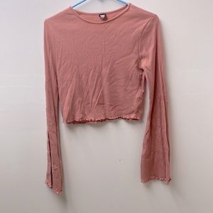 Urban outfitters long sleeve crop top with belled sleeves